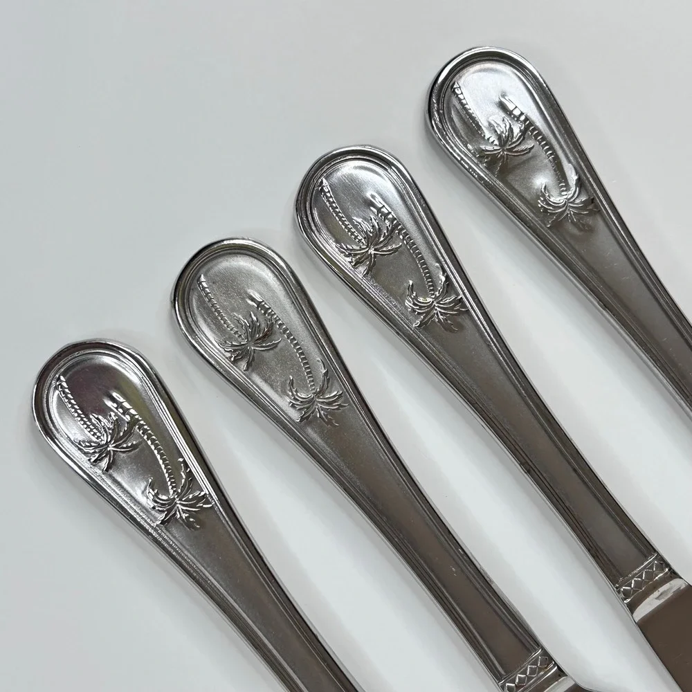 Towle PALM BREEZE Stainless Steel Dinner Knives Set of 4 Tropical 9in